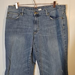 Eddie Bauer jeans light wash color straight wide leg